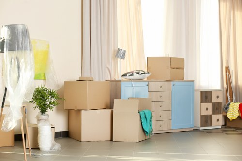 House removals team planning a move in Knightsbridge near elegant central London homes