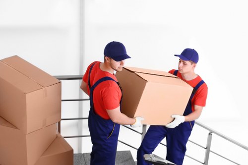 Commercial moving team planning a business relocation in Knightsbridge