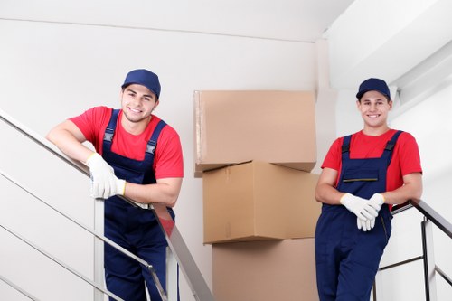 Local moving team handling boxes and furniture in Knightsbridge