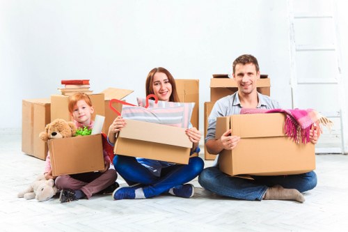 Removal van loading household furniture for a local Knightsbridge relocation