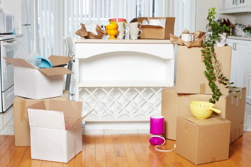 Moving day logistics in a central London residential building