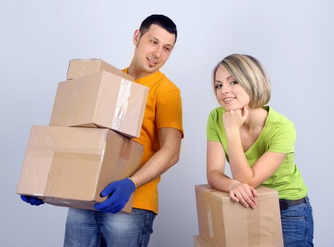 Packed furniture and boxes ready for a Knightsbridge relocation