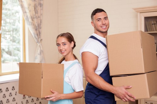Packing and handling office equipment during a Knightsbridge move